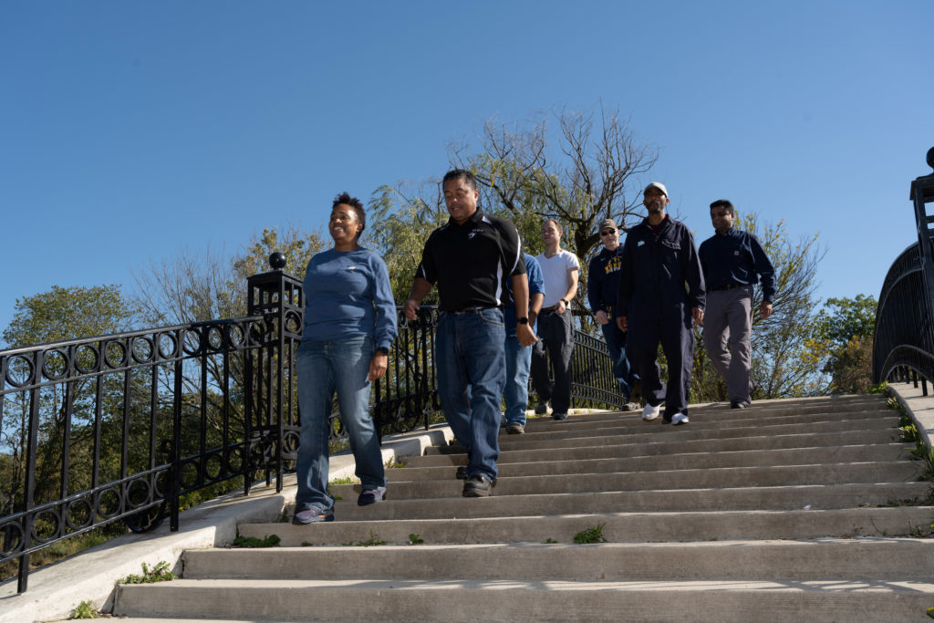 DTE employee walking group helps influence DTE's culture of wellbeing.